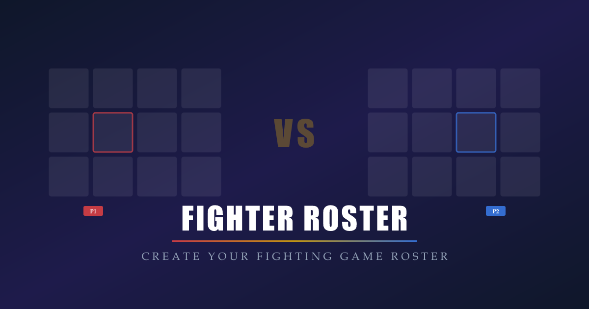 Fighting Roster Maker Fighter Roster - Create Custom Fighting Game Rosters